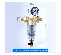Under Sink Water Filter System 40μm High-Efficiency Filtration Pre-Filter Tap Water Household Whole House Central 3T Large Flow Pipe Backwashing Brass Filter(8)