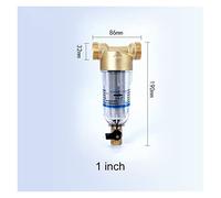 Under Sink Water Filter System Copper High-Efficiency Filtration Pre-Filter Tap Water Household Whole House Central 3T Large Flow Pipe Backwashing Brass Filter(1 inch)