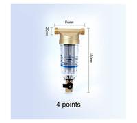 Under Sink Water Filter System Copper High-Efficiency Filtration Pre-Filter Tap Water Household Whole House Central 3T Large Flow Pipe Backwashing Brass Filter(4 Points)