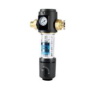 Under Sink Water Filter System Pre Filter Purifier Whole House Spin Down Sediment Water Filter Central Prefilter System Backwash Stainless Steel Mesh(DN15)