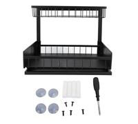 Under Sink with Double Layer Metal Pull Out Drawers 36.5x27.5x29cm Rust-Proof Slide-Out Shelf - Space-Saving Easy Installation Perfect for Kitchen & Bathroom Storage