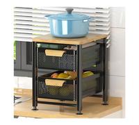 Under Sinkwith Pull-Out Drawers Multi-Functional Storage Rack for Bathroom & Kitchen Sliding Storage Basket Space-Saving Cabinets BlackHouseware Solution
