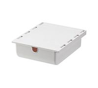Under Table Storage Box, Invisible Storage Box, Pencil Drawer Organizer, Tool Storage Box, Expandable Storage for Office, Home, School (White)