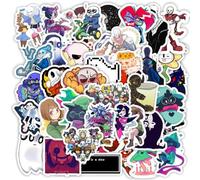 Under Tales Stickers, 50 Pcs Sans Papyrus Figure Vinyl Waterproof DIY Sticker Decals for Party, Water Bottle Scrapbook Laptop Skateboard Computer for Teens Students