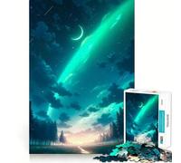 Under The Aurora 1000 Adult Pieces Jigsaw Puzzle Mind Challenge Toy Neat Cut Perfect Alignment Family Fun Night Activity (38x52cm)