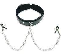 Under The Bedroom Restraints Bondage Tool Sex Toy Under Bedroom Restraint Sex Nipple Clamps Kit Set BDSM Neck to Nipple Clip Restraints Kit Adjustable Sex Bondage Set for Couples Sweater Yoga