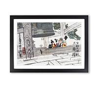 Under the Bell by Yoshida Hanbei Framed Print | A2 Black Framed Wall Art | Ready to Hang | Modern Nature Picture | Living Room Bedroom Lounge Office