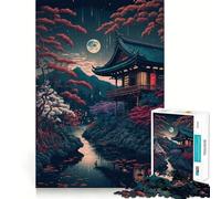 Under The Moon 1000 Piece Jigsaw Puzzles Mind Challenge Toy High Precision Die Cut Amusing Challenge for Waiting Time (38x52cm)
