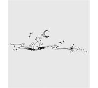 Under The Moon Cat Shadow Herbal Tattoo Stickers, Semi-permanent Non-reflective, Waterproof, Long-lasting 2 Weeks, Fake Tattoos Temporary Tattoos