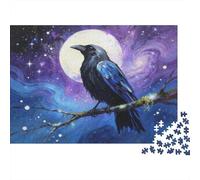 Under The Moon Crow Jigsaw Puzzles for Adults Animal Puzzle Game 1000 Jigsaws Educational Games for Adults Gifts 70x50cm/1000pcs