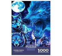 Under The Moon Wolf 1 Jigsaw Puzzles for Adults Puzzles 1000 Jigsaws Impossible Puzzle for Adults Gifts 70x50cm/1000pcs