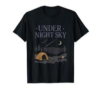 Under The Night Sky Camping Meteor Shower Graphic T-Shirt
