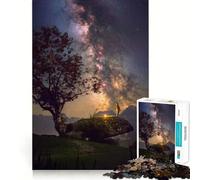 Under The Nightsky 1000 Piece Adult Puzzles Logic Puzzle Play Precision Cut Smooth Edges for Family Gatherings (50x75cm)