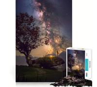 Under The Nightsky 1000-piece Jigsaw Puzzles Brain Training Fun Tight Interlock No Gaps Bonding Activity for Loved Ones (38x52cm)