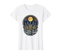 Under The Paganism Magic Spiritual Growth Path Value Graphic T-Shirt, Women, White, L