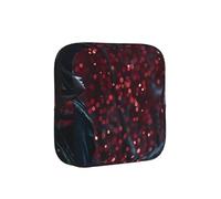 Under The Red Leaves American Flag Compact Sanitary Napkin Storage Bag for Women - Portable and Stylish with Zipper for Daily Carry