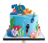 Under the Sea Cake Toppers Ocean diver aquanaut Cupcake Toppers Under the Sea Party Decorations Ocean Sea Theme Baby Shower Birthday Party Cake Decorations