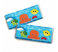Under the Sea Critters - Candy Bar Wrappers Baby Shower or Birthday Party Favors - Set of 24