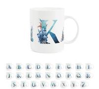 Under The Sea Letter K Mug - Seaside Ocean Aquatic Gift - Tea/Coffee Bone China Cup Alphabet Present