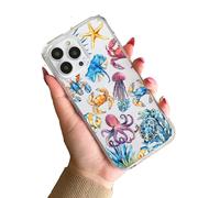 Under The Sea Ocean Creature Silicone Y2K Clear TPU Custom Compatible With iPhone 11 12 13 14 15 16 16E 17 XR X SE 7 8 Air Pro Max Plus Mini S22 S23 S25 S26 Case Personalised Name Cover