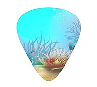 Under The Sea Printed Guitar Picks With Organizer Storage Box 0.46 0.71 0.96 Mm Includes Thin Medium Heavy For Bass Electric Acoustic Guitars Ukulele 12 Pack