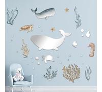 Under The Sea Seaweed Wall Decals, Ocean Dolphin Sea Turtle Seaweed Wall Stickers, Underwater Wall Stickers, Bathroom Baby Nursery Bedroom Wall Decor