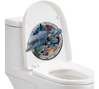Under The Sea Stickers | Shark Toilet Seat Sticker - Shark Stickers Removable Art Decals for Kids Wall Decals Peel and Stick Stickers for Bathroom and Toilet Tedious