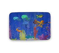Under The Sea Tropical Fish Door Mat Washable Floor Mats Low Profile Welcome Mat For Entrance Pets Kitchen 40 X 60Cm