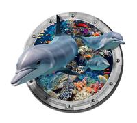 Under The Sea Wall Decals - Removable Toilet Lid Decals - Animals World Under Sea Decor Shark Removable Stickers for Bathroom Wall Decor Wall Stickers Bedroom Furniture