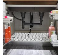 Under The Sink Mat, 24 X 36 in, Durable Premium Mats Protect Kitchen and Bathroom Cabinets (Grey2)
