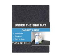Under The Sink Mat,Cabinet Mat - Absorbent/Waterproof - Protects Cabinets, Premium Shelf Liner, Contains Liquids,Washable (24"×30")