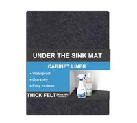Under The Sink Mat,Cabinet Mat - Absorbent/Waterproof - Protects Cabinets, Premium Shelf Liner, Contains Liquids,Washable(24in x 36in) (24"×36")