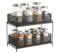 Under The Sink Organizer | Large Capacity 2-Tier - Storage Rack Kitchen Sink Accessories | for Bathroom Counter Pantry Home Apartment Sponge Seasoning Jars Snack Plate Cup