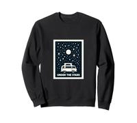 Under the Stars: Minimalist Camping Van Design Sweatshirt