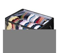 Under The Storage Bag - Transparent Foldable Hat Organizer, Large Capacity Closet Storage Box, Sturdy Double Handle Design, Transparent Zipper Case and S