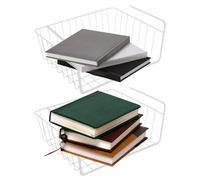 Under the Storage Basket - Hanging Storage Basket - Under Shelf Hanging Metal Wire Basket Organiser for Kitchen - Kitchen Shelf Organiser - Wire Basket for Cupboard Shelf - Space Saving Shelf Basket