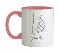 Under The Thumb - 11oz - Ceramic Two-Tone Mug for Coffee/Tea - BabyPink/White - One Size