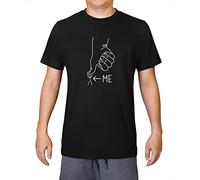 Under The Thumb - Mens 100% Organic Cotton T-Shirt - Deep Black - XL