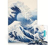 Under The Wave Kanagawa Jigsaw Puzzle 1000 Mental Recall Game High Accuracy Cutting Craft Interactive Brain Challenge for Home (38x52cm)