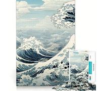 Under The Wave Kanagawa Jigsaw Puzzle 1000 Recall Fun Play Advanced Laser Cutting Tech Holiday Indoor Entertainment Toy (38x52cm)