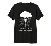 Under The Weather Pun Funny Sarcastic Rain Cloud Dad Joke Premium T-Shirt