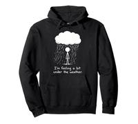 Under The Weather Pun Funny Sarcastic Rain Cloud Dad Joke Pullover Hoodie