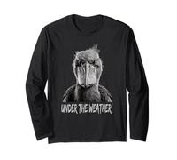 Under The Weather Shoebill Stork Humor Long Sleeve T-Shirt