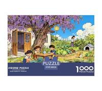 Under The Wisteria Tree Jigsaw Puzzles Puzzles for Adults Kids. 1000 Piece Garden Home Impossible Challenge Toy Educational Games Home Decoration for Educational Games Gifts 38x26cm/1000pcs
