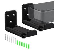 Under TV Soundbar Mount - 1 Unit Wall Mounting | Bracket Anti-Drop Extendable Depth 3.5-5.4 Inch Professional High Strength Sturdy Durable Gear Element Section Division Piece Tool