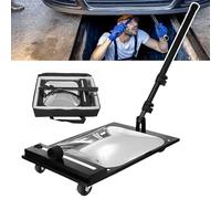 Under Vehicle Inspection Mirror with Light, Telescoping Handle and Universal Wheel for Easy Car and Truck Underbody Search