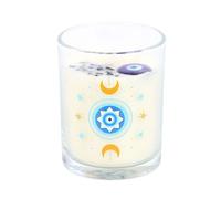 Under Watchful Eyes White Rose Candle Something Different Blue One Size