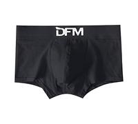 under Wear New Cotton Men's Breathable 3D Reliefss Boxer Pants Personality Tidess Men's Cotton Shorts Men Underwear Leggings (Black, XXXXL)