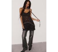 Under Your Spell Mini Slip Dress by Intimately at Free People in Espresso, Size: XS - female