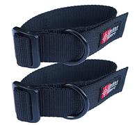 UnderAlert Buttstock Adapter with Metal D Ring and Touch Fastener, Sling Adapter Replaces The Swivel Mount on Stock, Wear Resistant Strap Easy to Maintain (2 Pack) (Black)